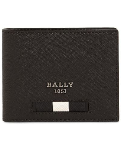 Bally Brieftasche Aus Leder Mit Logostreifen - Schwarz