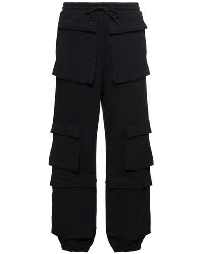 MSGM Pantalones deportivos cargo de algodón - Negro