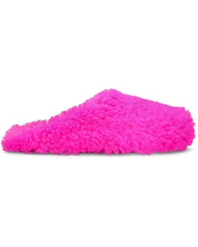 Marni Fussbet Sabot Shearling Clogs - Pink
