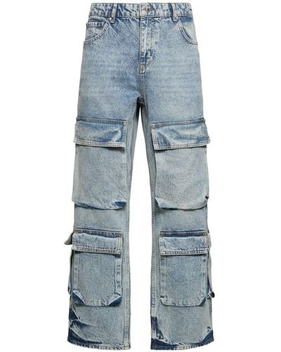 Represent R3ca Denim Cargo Jeans - Blue