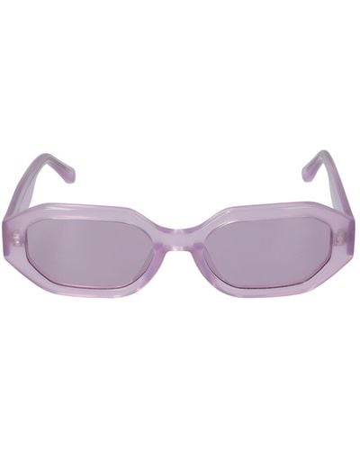 The Attico Irene Squared Acetate Sunglasses - Purple
