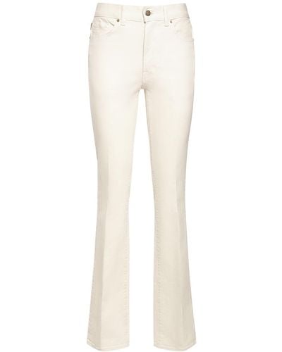 Tom Ford Denim & Twill Midrise Flared Jeans - White