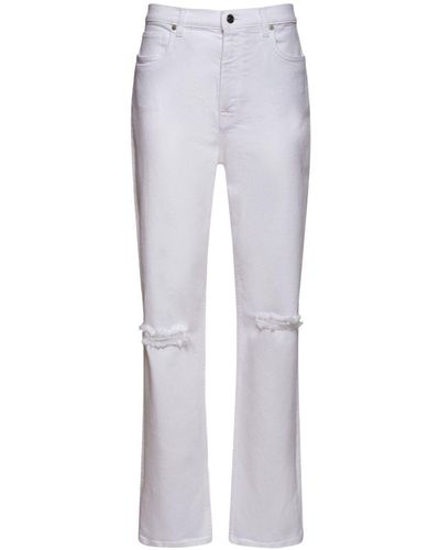 Etro Jeans Aus Baumwolldenim Mit Rissen - Weiß