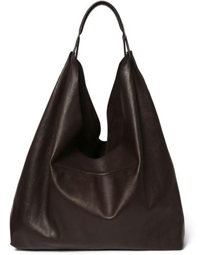 The Row Bindle Leather Tote Bag - Black