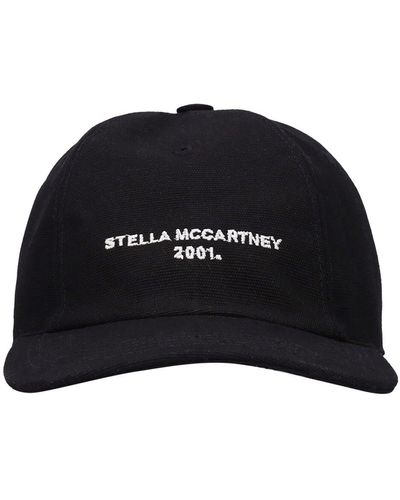 Stella McCartney Gorra De Algodón Orgánico Con Logo - Negro