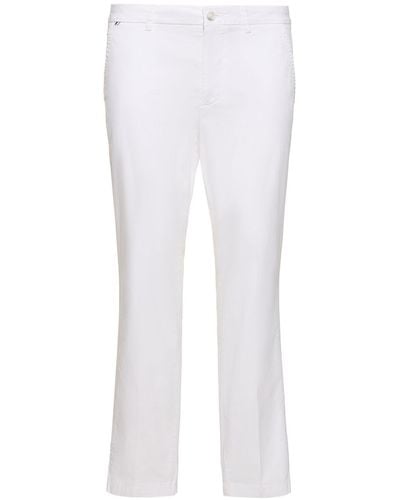 BOSS Kaiton Stretch Cotton Pants - White