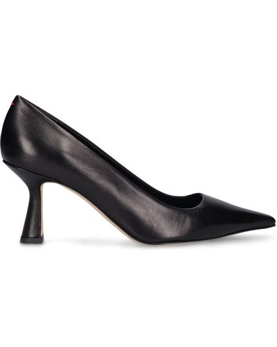 Aeyde 75mm Zandra Leather Heels - Black