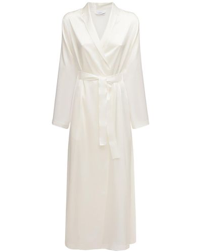 La Perla Long Silk Robe - White