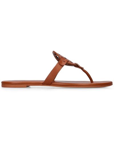 Tory Burch 10Mm Miller Leather Sandals - Brown