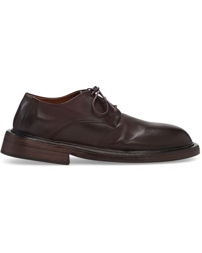 Marsèll Chaussures à lacets en cuir conca - Marron