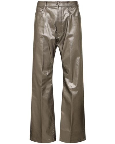 Rick Owens Jeans anchos de denim de algodón - Gris