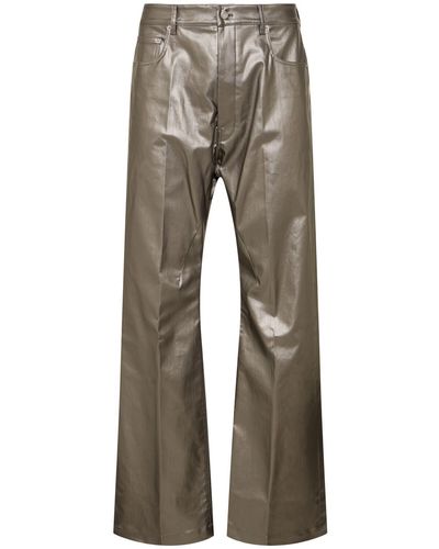 Rick Owens Geth Wide Leg Denim Jeans - Gray