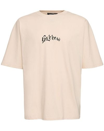 Barrow Bear Printed Cotton T-shirt - Natural