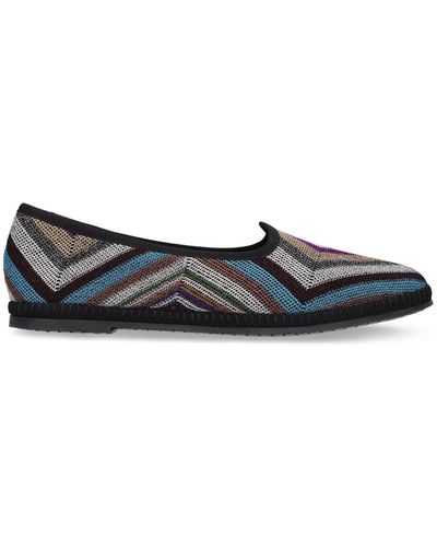 Missoni 10Mm Raschel Lurex Flat Shoes - Multicolor
