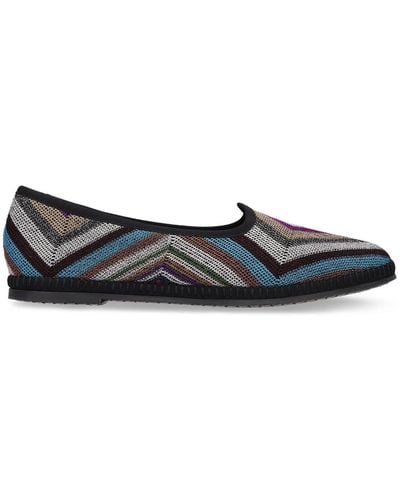 Missoni 10Mm Raschel Lurex Flat Shoes - Multicolour