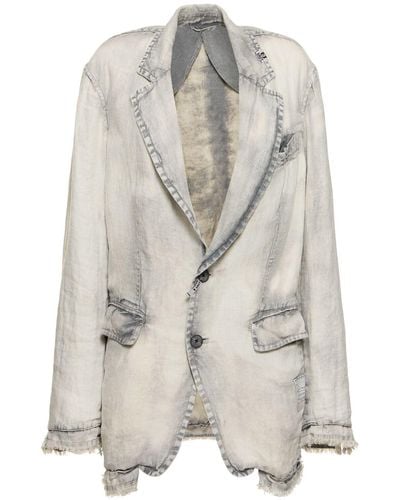 Maison Mihara Yasuhiro Linen Twill Jacket - White