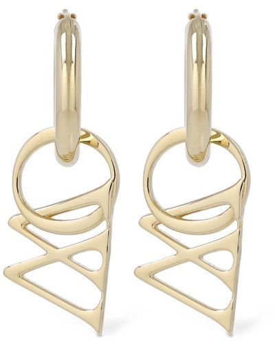 Off-White c/o Virgil Abloh Off- Hoop Earrings - Metallic