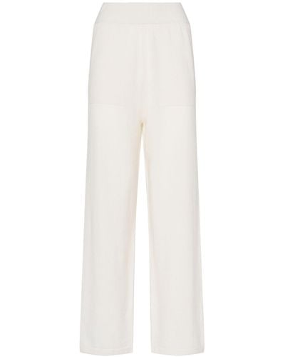 Max Mara Ghiro Wool & Cashmere Knitted Trousers - White