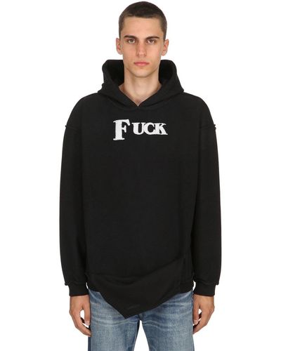 Vetements Kapuzensweatshirt "fuck" - Schwarz