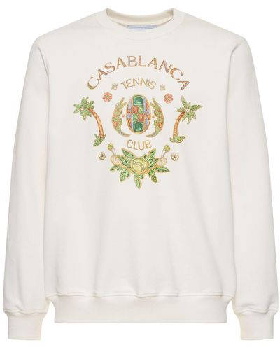 Casablancabrand Joyaux D'afrique Cotton Sweatshirt - White