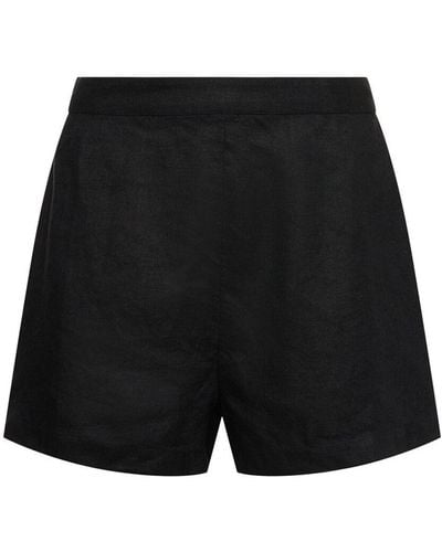Posse Perri Linen Shorts - Black