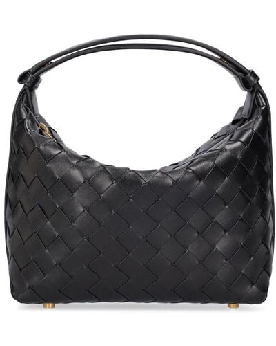 Bottega Veneta Mini Wallace Leather Shoulder Bag - Black