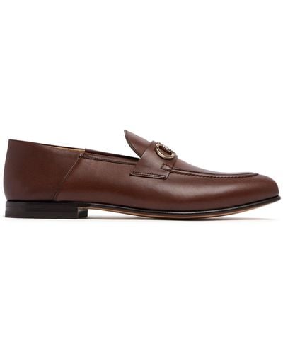 Ferragamo Gin Leather Loafers - Brown