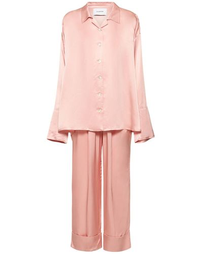 Assembly Sizeless Satin Pyjama Set - Pink