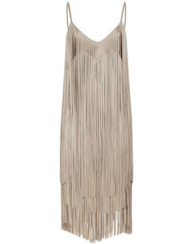Alexandre Vauthier Stretch Jersey Flapper Dress - Natural