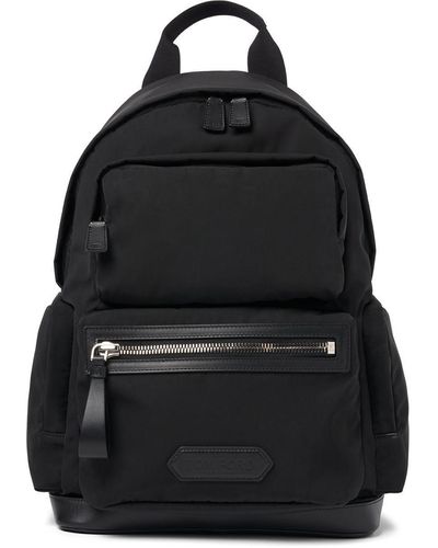 Tom Ford Recycled Nylon & Leather Backpack - Black