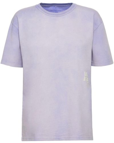 Alexander Wang Essential Short Sleeve Cotton T-Shirt - Purple