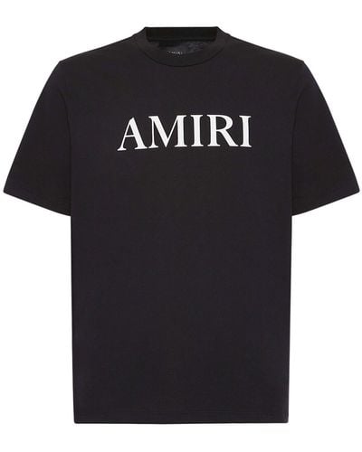 Amiri Logo Cotton T-shirt - Black