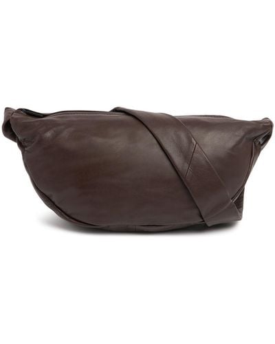St. Agni Small Crescent Leather Bag - Brown