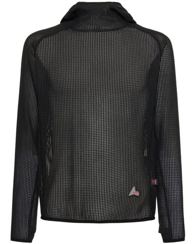 Roa Sweat-shirt en mesh à capuche - Noir