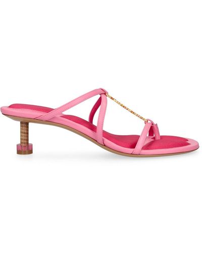 65mm Lucienne Leather Mule Sandals