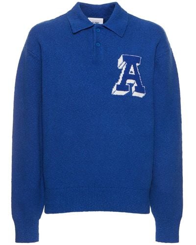 Axel Arigato Team Polo Cotton Blend Sweater - Blue