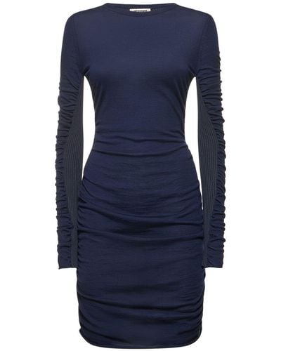 Jacquemus La Robe Maille Nodo Wool Blend Dress - Blue