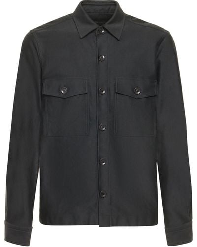 Tom Ford サテンアウターシャツ - ブラック