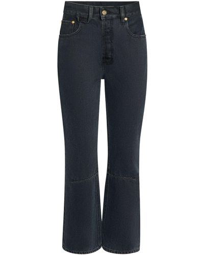 Jacquemus Jeans cropped svasati le de-nîmes court - Blu