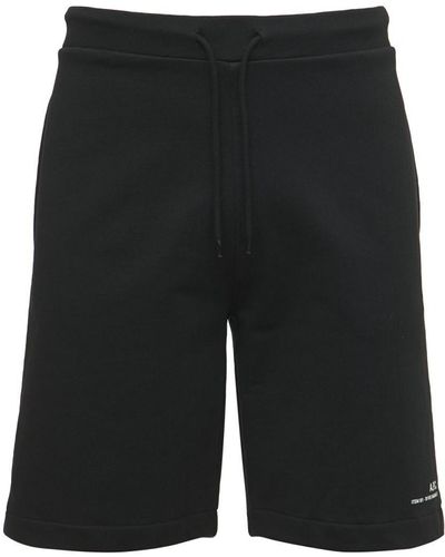 A.P.C. Shorts Aus Baumwolle Mit Logodetail - Schwarz