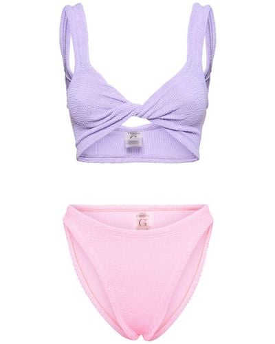 Hunza G Duo Juno Bikini Set - Purple