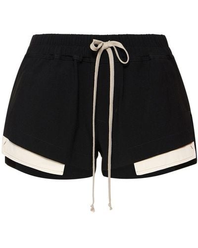 Rick Owens Shorts boxy fit in cady - Nero