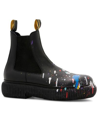 GALLERY DEPT X LANVIN Printed Leather Chelsea Boots - Black