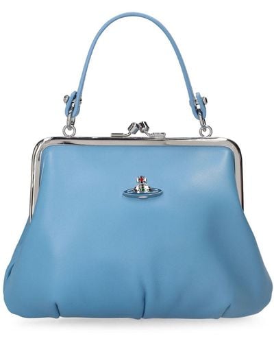 Vivienne Westwood Handtasche Aus Leder "granny Frame" - Blau