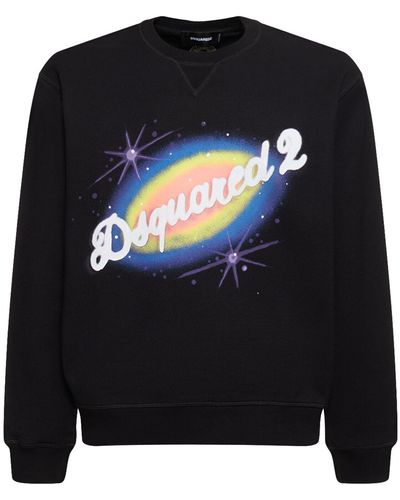 DSquared² Logo Cotton Jersey Sweatshirt - Black