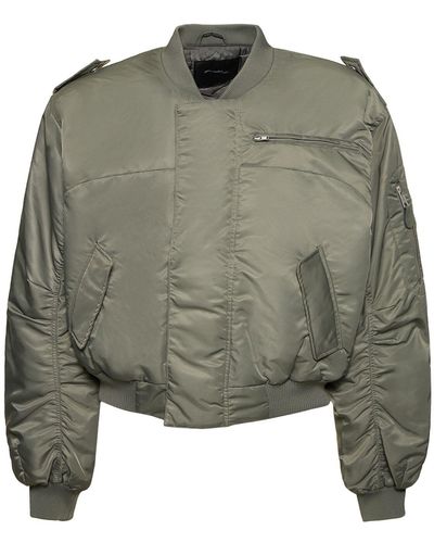 Entire studios A-2 Quilted Nylon Bomber Jacket - Green