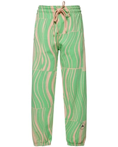 adidas By Stella McCartney Truecasuals Tapered-leg High-rise Organic-cotton jogging Bottoms - Green