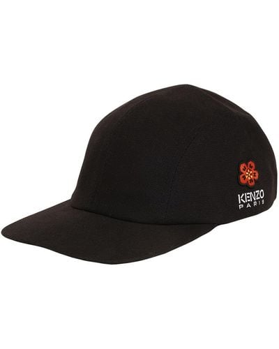 KENZO Boke Embroidered Cotton Baseball Hat - Black