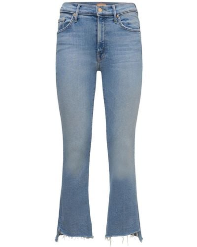 Mother Jeans Cropped The Insider Deshilachados - Azul