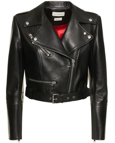 Alexander McQueen Leather Jacket - Black